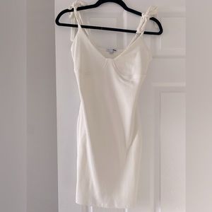 White fashion Nova ribbed dress